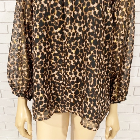 Sanctuary New Heights Metallic Animal Print Blouse - Picture 3 of 10